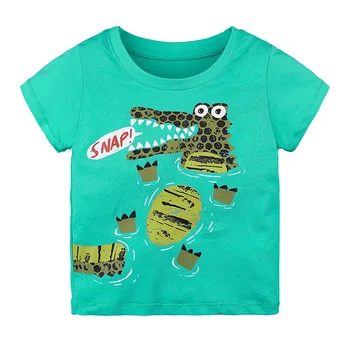 Berniuko Drabužių Dinozauras, Print T-shirt Vaikų Vasaros O-Kaklo Viršūnes Boys & Girls Marškinėlius