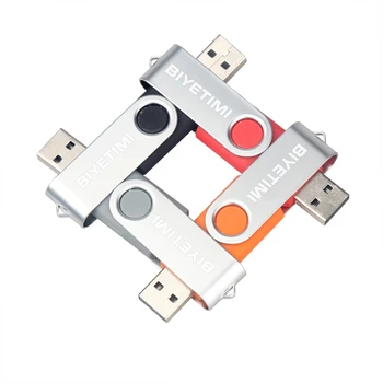 Biyetimi USB Flash Drive 32GB Micro USB 2.0 ir C Tipo pen drive 64GB Pendrive usb Atmintinės klavišą PC＆telefono