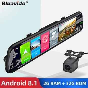 Bluavido 4G Android 8.1 Automobilių DVR Kamera, GPS, 12