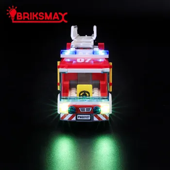 BriksMax Led lemputės Komplektą Už 60107 City Serijos Priešgaisrinės Kopėčios Sunkvežimių , (NE Apima Modelis)