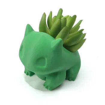 Bulbasaur 3D Spausdinimo Vazonas Mielas 3D Spausdinimo Meno Puodai Anime Namų Dekoratyvinės Dailės Vaza Žalia