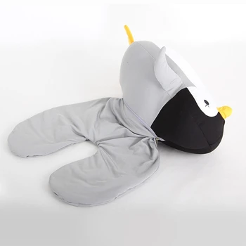 Burbulas Kiss U-Formos Pagalvė Putų Animacinių Filmų Pingvinas Modelio Pagalvę Nešiojamų Kelionių Kaklo Pagalvė Gali Deformacijos Namuose Mados Pagalvės