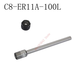 C8 ER11A 100L CNC pratęsimo strypas/ bar Tiesiu Kotu už CNC Frezavimo Staklės už ER11 Collet