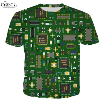 CLOOCL Atsitiktinis Marškinėliai 3D Spausdinimo Mados Elektroninių Populiarus Tees Marškinėlius Vyrai Moterys Harajuku Stiliaus Drabužius Vasaros Viršūnes