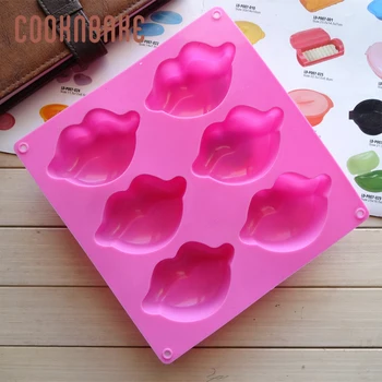 COOKNBAKE Silikono pelėsių pudingas lūpų formos muilo, konditerijos kepimo formą ledo sausainių tortas bakeware įrankiai jello pyragaičių, keksų forma