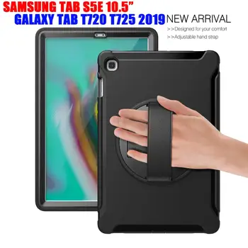 Case For Samsung Galaxy Tab S5E T720 T725 Sunkiųjų Hibridinių Stovo Dangtelis atsparus smūgiams Šarvai 360 Tablet Sukasi Atgal Atveju