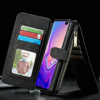CaseMe Autentiškas Odos Padengti Samsung Galaxy S10 S10 Plius Kortelės Lizdas Piniginės Atveju Rankinėje Telefoną Krepšys 