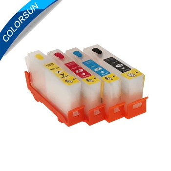 Colorsun 4pcs daugkartiniai Rašalo kasetė HP 903 904 902 už OfficeJet 6950 6956 OfficeJet Pro 6960 6970 su LANKU žetonų