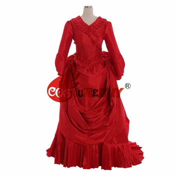 Costumebuy Viktorijos Viduramžių Rokoko Gotikos Retro Kamuolys Suknelė Antoinette Moterų Karalienė, Princesė Suknelė Raudona Prabanga Užsakymą