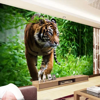 Custom Foto tapetų 3D Tigras Kambarį, TV Foną, Sienos Freskos Didelės Sieninės Tapybos neaustinių Tapetai Miegamajame Sienos