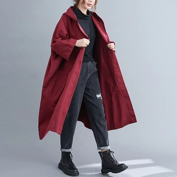 DIMANAF Plius Dydis Moterų Žiemos Paltai Kietas Negabaritinių Ilgai Pagrindinio Plona Striukė Tranšėjos Paltai Dizaino, didelio Dydžio, Moteriška Nauja 2020 viršutinių drabužių siuvimas