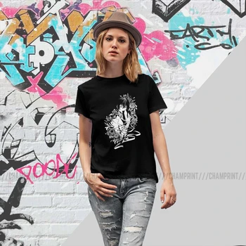 Dazai Bungou Benamių Šunų T-shirts Moterų Punk Grynos Medvilnės Marškinėliai Mados trumpomis Rankovėmis Viršūnes Tees O Kaklo Moterų Rūbų, Grafinis