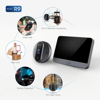 Doornanny Tuya Smart Video Doorbell 720P WiFi Vaizdo Akutė APP Nuotolinio Dual-Taip Pokalbį Smart Video Doorbell Belaidžio WiFi