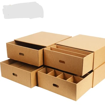 Dėklai &Dėžes popieriaus laikymo kasoje kanceliarinės prekės saugojimo organizatorius funkciniai apatiniai organizatorius kojinių dėžės 4pieces/daug