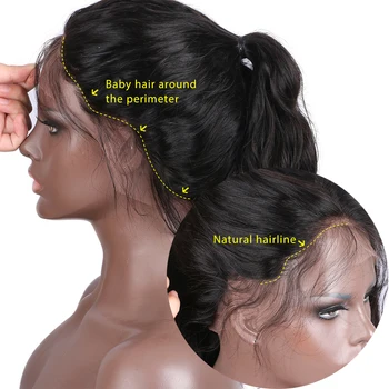 EAYON Garbanotas Nėriniai Priekiniai Žmogaus Plaukų Perukai Moterims Kūdikio Plaukų Prieš Nupeštos Visą Nėrinių Priekinės Balinti Mazgų Brazilijos Remy Plaukų
