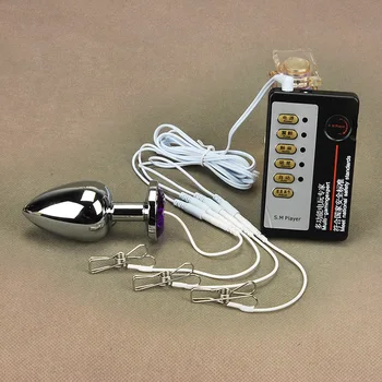 Electro Sekso Žaislai Moterims, Elektros Šoko Suaugusiųjų Erotinių Produktų Užpakalis Išangę Plug Rungtynės Spenelių Stimuliatorius Įrašus