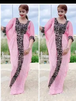 Elegantiškas Rudens Derliaus Šifono Kratinys Leopard Maxi Undinė Afrikos Suknelės Moterims heidi bazin Riche Šalies vakarinę Suknelę 2020 m.