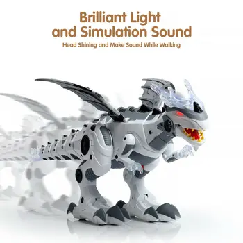 Elektroninis Žaislas Dinozauras Modelis Pėsčiomis Drakono Kvėpavimo Vandens Purškimo Rinkinį Vaikams Robotas Žaislas Gyvūnų Modelio, Šviesos, Garso Žaislas Chirdren Dovana