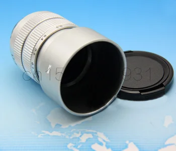 Emolux Juoda Sidabrinė 35mm Metalo Objektyvo Gaubtas, skirtas 35mm f1.7 50mm f1.4 CCTV +Objektyvas 46mm objektyvo dangtelis