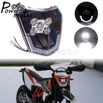 Enduro Dual Sport LED Žibintų, dėl WIKI XCF XCW 250 300 350 450 500 690 SMC XC-W EXC-F Šešias Dienas FILMAVOSI 250 Dirt Bike Handlamp