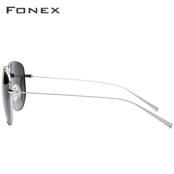FONEX B Titano Poliarizuoti Akiniai nuo saulės Vyrams Elastinga Ultralight Saulės Akiniai Moterims su stiklo Gradientas Objektyvas 3001