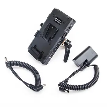 FOTGA Maitinimo Systerm Baterijos Plokštė Adapteris V-Lock D-bakstelėkite Plokštė su LP-E6 kabelis Transliacijos SLR HD kamera