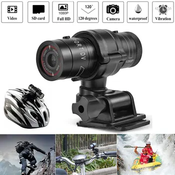 Full HD 1080P Brūkšnys Cam Mini Sporto DV vaizdo Kameros Vandeniui Dviračio Motociklo Šalmas Veiksmų DVR Vaizdo Kamera Idealiai tinka Lauko Sporto