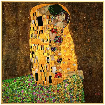 Garsaus Kiss Drobės Paveikslai Gustavo Klimto Reprodukcijos ant Sienų, Klasikinio Portreto Sienos Plakatai Kambarį Dekoro