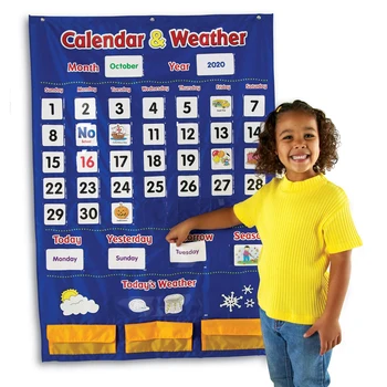 Godery 2020-2028 Ikimokyklinio Kalendorius ir Oro Kišenę Diagramos Nustatyti Darželio Klasėje Vaikai