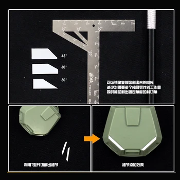 Gundam Modelį Paversti Pjovimo Scribed Linija, T-formos Valdovas Mašina Armor Upgrade Tool Modeliavimo Hobis Amatų Priedų