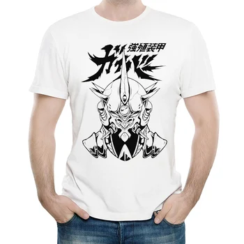 Guyver T Shirt Mens Mados Trumpas Rankovės Baltos Spalvos Anime Guyver Logo T Shirt Viršuje Tees marškinėlius Unisex Atsitiktinis Animacinių filmų Drabužiai
