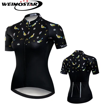 Gėlės T-Shirt Weimostar Dviračių Džersis Moterų kalnų jersey maillot ciclismo mtb Jersey Visą Užtrauktuką Viršūnės