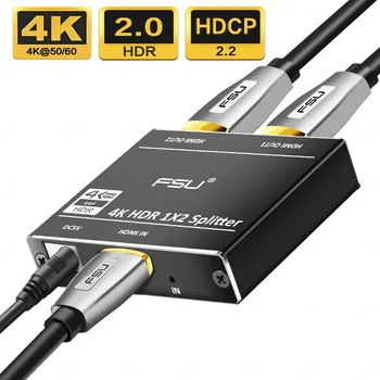 HDMI Splitter 4K HDMI Switcher Bi-Kryptimi, 1x2 Adapteris, garso extr aktorius Video Converter Selektorių Multimedijos už PS4 Xbox HDTV
