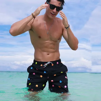 HIBUBBLE Animacinių filmų maudymosi kostiumėliai, šortai vyrams Kvėpuojantis žmogus plaukimo trumpuoju Quick dry maudymosi kostiumėlis vasaros beachshorts karšto pardavimo plaukti trumpas vyrai