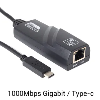 HIPERDEAL Tipas-C RJ45 Gigabit Ethernet LAN USB-C Ethernet Adapteris, suderinamas su MacBook uni 
