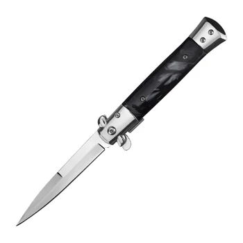 HWZBBEN AKC Greitai sulankstomas peilis Multi-purpose 440C Derva medžio rankena kišenėje sulankstomas peilis kempingas medžioklės išgyvenimo EDC įrankis