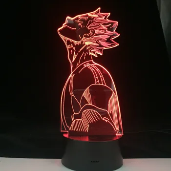 Haikyuu Bokuto 3D Led Anime Iliuzija pagrindiniai kištukiniai naktinių lempų lizdai Spalvos Keičiasi Stalo Lempa Namų Dekoro 11.11 Atostogų Festivalis Spręsti