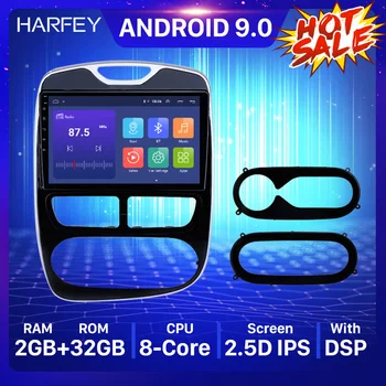 Harfey 10.1 colių Automobilinis Multimedia Android 9.0 Žaidėjas 2012-m. 2016 m. Renault Clio Skaitmeninis/Analoginis paramos OBD2 Automobilių GPS Radijas