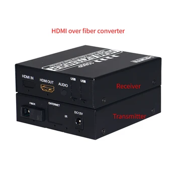 Hdmi į optinio pluošto konverteris HDMI IR per pluošto konverteris 1080P HDMI Optinio Pluošto Vaizdo garso KVM Extender(HDMI+USB) Pluošto