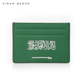 Hiram Beron personaliniu Saudo Arabijos Vėliava, Žalios Spalvos Kortelės Turėtojas Piniginės Prancūzija Ožkos Odos Dropship
