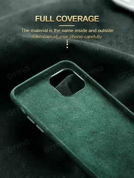 IPhone 12 11 Pro Max 12 Mini Atveju CENMASO Originalios Prabangos Nekilnojamojo Verstos Odos Aukštos Kokybės, atsparus smūgiams Telefono Galinį Dangtelį Fundas