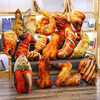Imituoti Maisto Pagalvėlė 3D Mėsos Pagalvėlė Kėdės Pagalvėlę, Pagalvės, Automobilių Sofos, Sofos Apdailos Minkštas Šiltas Mesti Pagalvės Kalėdų Dovana