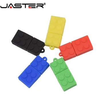 JASTER Reklamos Mini Animacinių filmų Išorės Saugojimo USB 2.0 4GB 8GB 16GB 32GB 64GB žaislas Smulkūs statybiniai blokai, USB 
