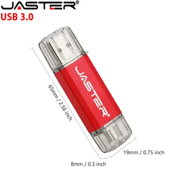 JASTER UBS 3.0 OTG USB Flash Drive 64GB Pen Drive 2 1 Tipo C & Micro USB 3.0 Flash Drive 16GB 32GB 128GB Pendrive
