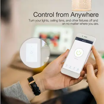 JAV Kištuko 1 Gauja Smart Touch Šviesos Jungiklis WiFi RF APP 