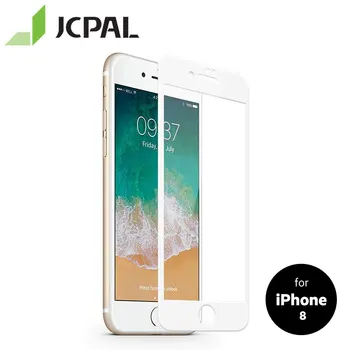 JCPAL Presever Stiklo Screen Protector, iPhone 8/7 su 9H Lygio Scratch Apsauga Anti-pirštų atspaudų Lengva Įdiegti 51423