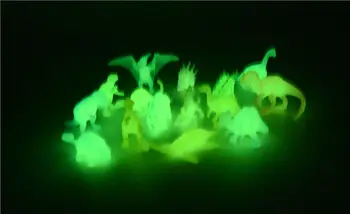 JSXuan 16pcs/daug Dinozaurai iš Juros periodo Pav Pasaulio kino Žaislas noctilucent dinozaurų švyti tamsoje Žaislai, Dovanos Vaikams