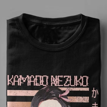 Japonija Kamado Nezuko T Shirts Nauja Vyrai Punk Juokinga T Shirts Demon Slayer Kimetsu Nr. Yaiba Tanjirou Manga T-Shirt