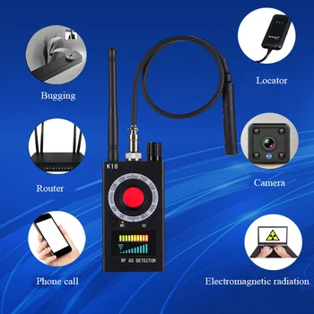 K18 Multi-funkcija Anti Detektoriumi, vaizdo Kameros GSM Garso Klaidą Finder GPS Signalo Objektyvas RF Tracker Aptikti Belaidę Produktų 1MHz-6.5 GHz r60