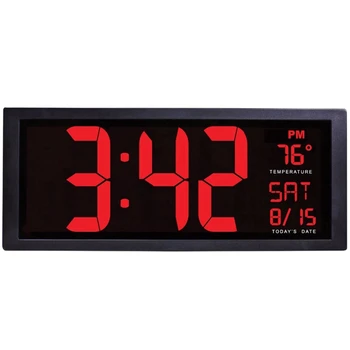 KARŠTO Didelis Ekranas, Didelis Elektroninių Sieninis Laikrodis Stalinis Led Skaitmeninis Laikrodis Kalendorius Termometras, Vasaros Virtuvės Laikrodis Mu